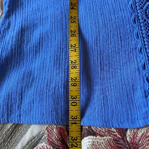 Blue tunic top swim coverup, size M - Picture 5 of 6